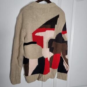 NN07 no nationality NEW BRADY wool blend Italian yarn Patterned sweater LARGE
